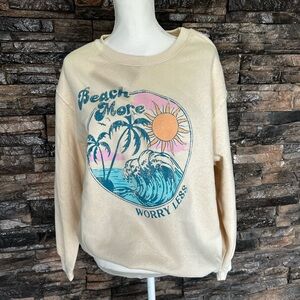 Women's Beige Graphic Sweater
